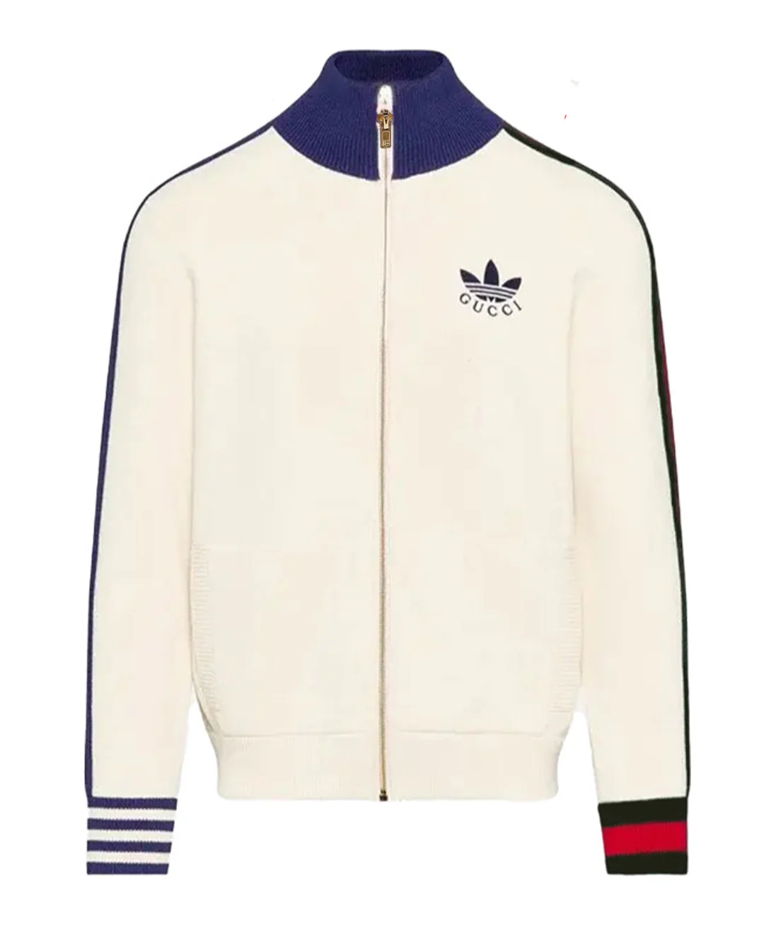 adidas x Gucci viscose zip-up jacket oversized