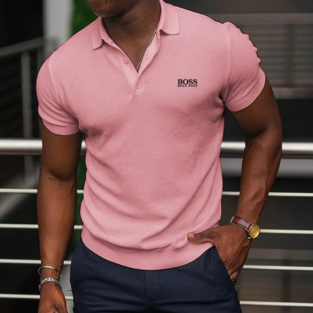 Men's casual short-sleeved polo shirt