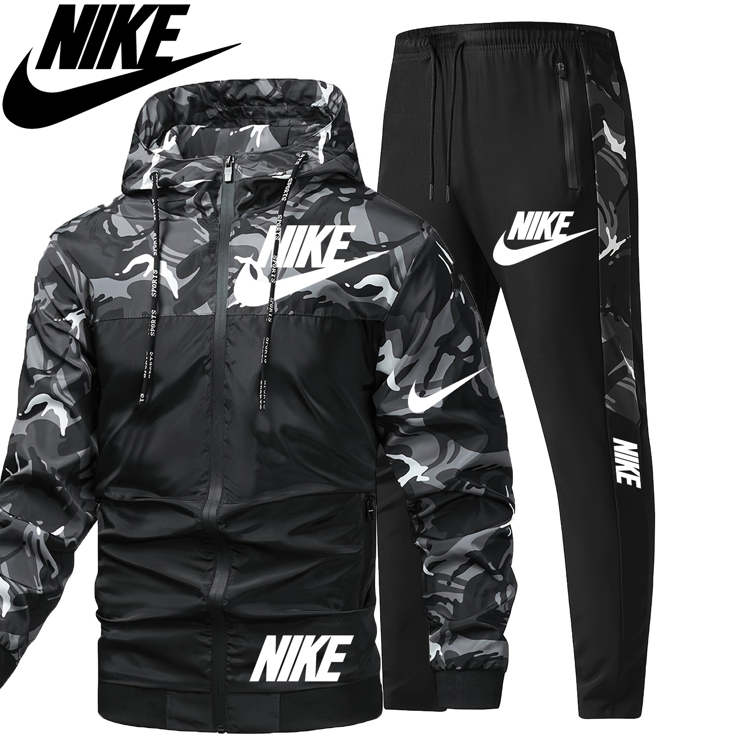 NIKE 2025 jesień nowy lekki, przewiewny dwuczęściowy T-shirt i spodnie