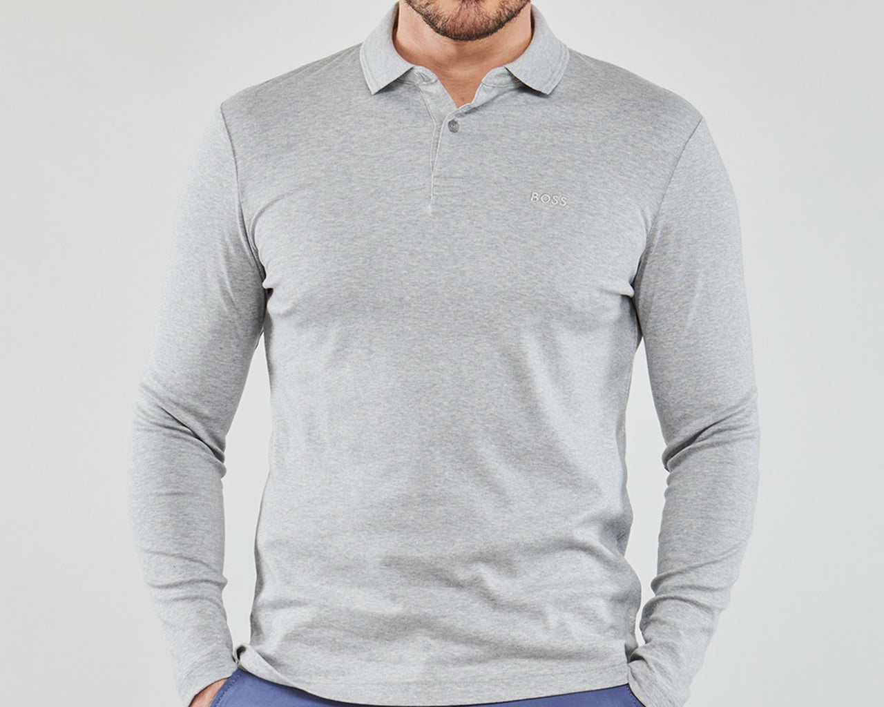 Pirol 50476433 Long Sleeved Polo Shirt Grey