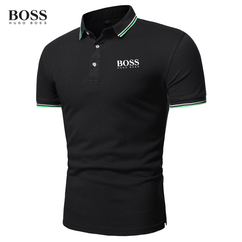 Men's Button Stand Collar Short Sleeve Polo Shirts