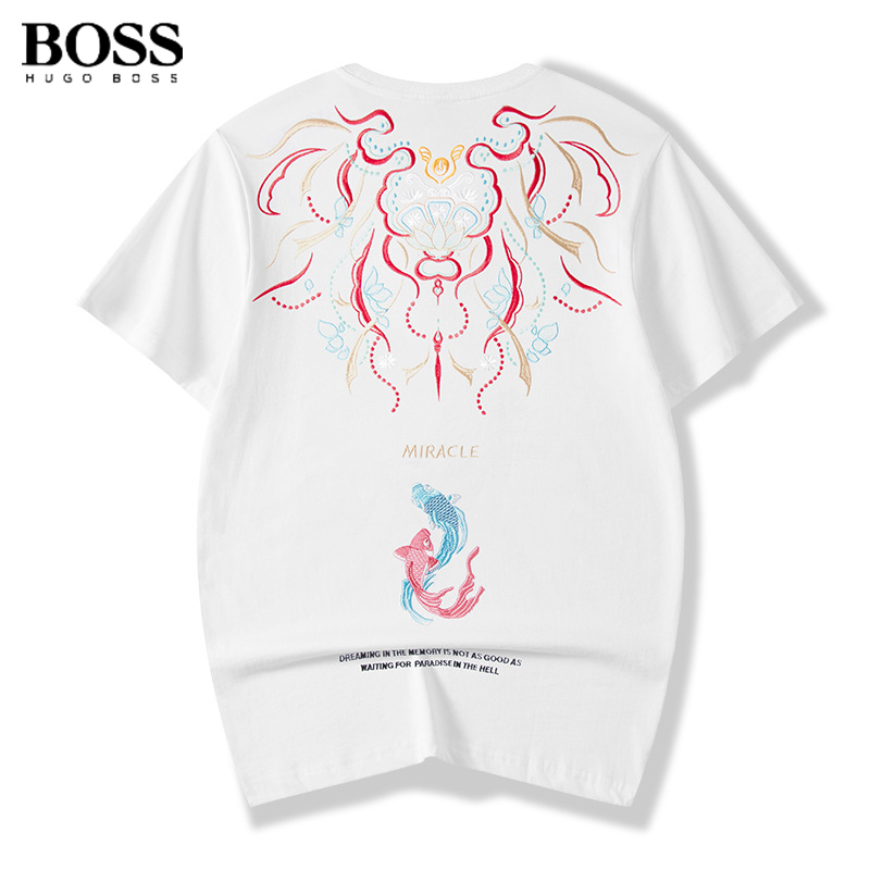 koi embroidered T-shirt