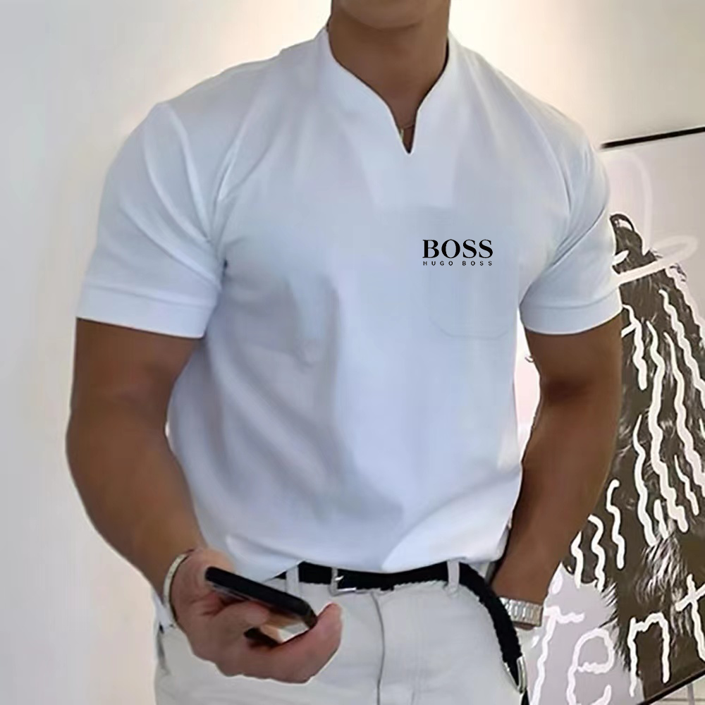 Men's casual short-sleeved handsome top