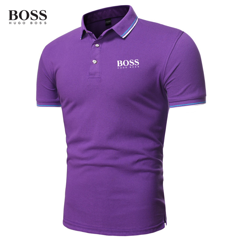 Men's Button Stand Collar Short Sleeve Polo Shirts