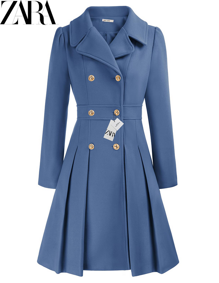 Trenci de dama palton dublu cu clape deschise ​