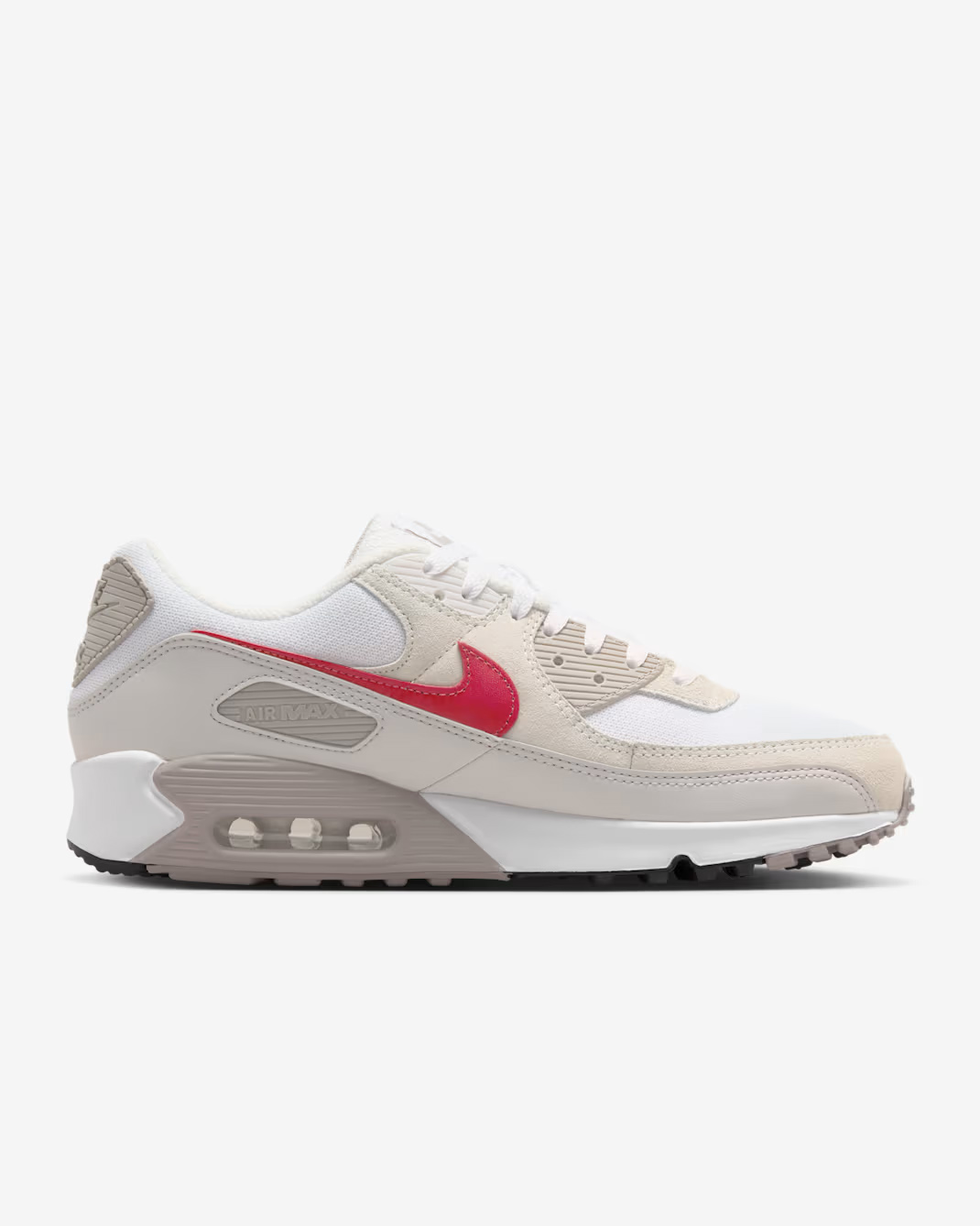 Unisex White Red Sneakers - Nike Air Max 90