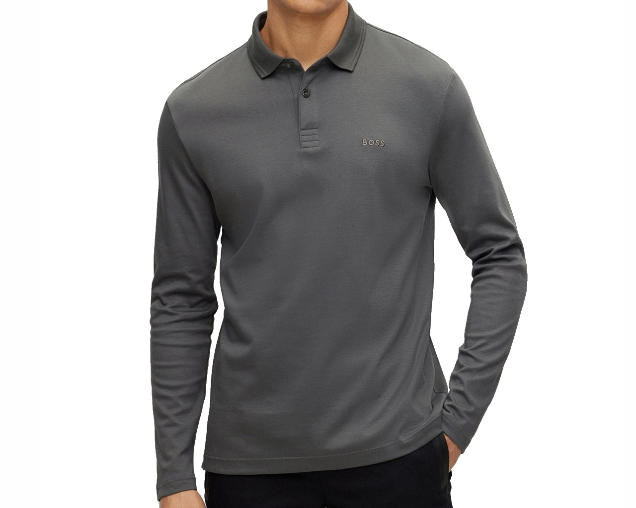 Pirol 50476433 Long Sleeved Polo Shirt Dark Grey
