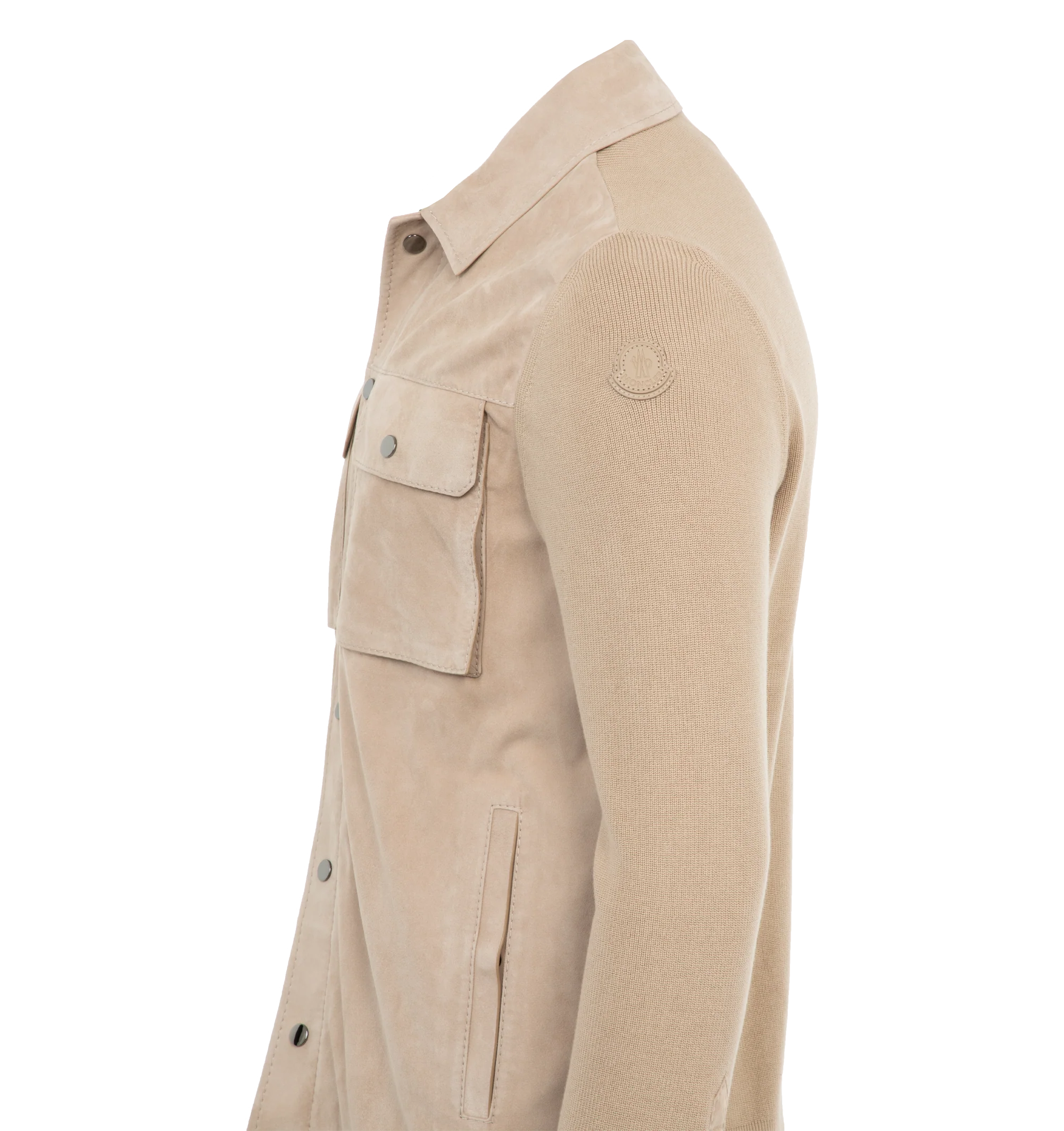 Knit Hybrid Jacket in Beige