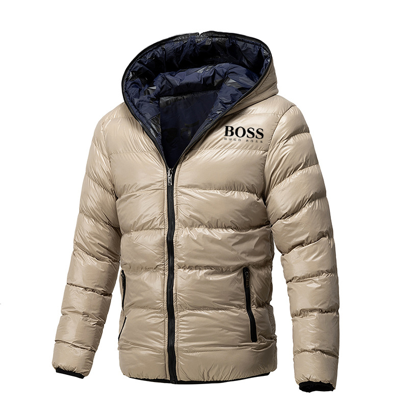 Men's Winter Waterproof Foldable Hooded Down Jacket