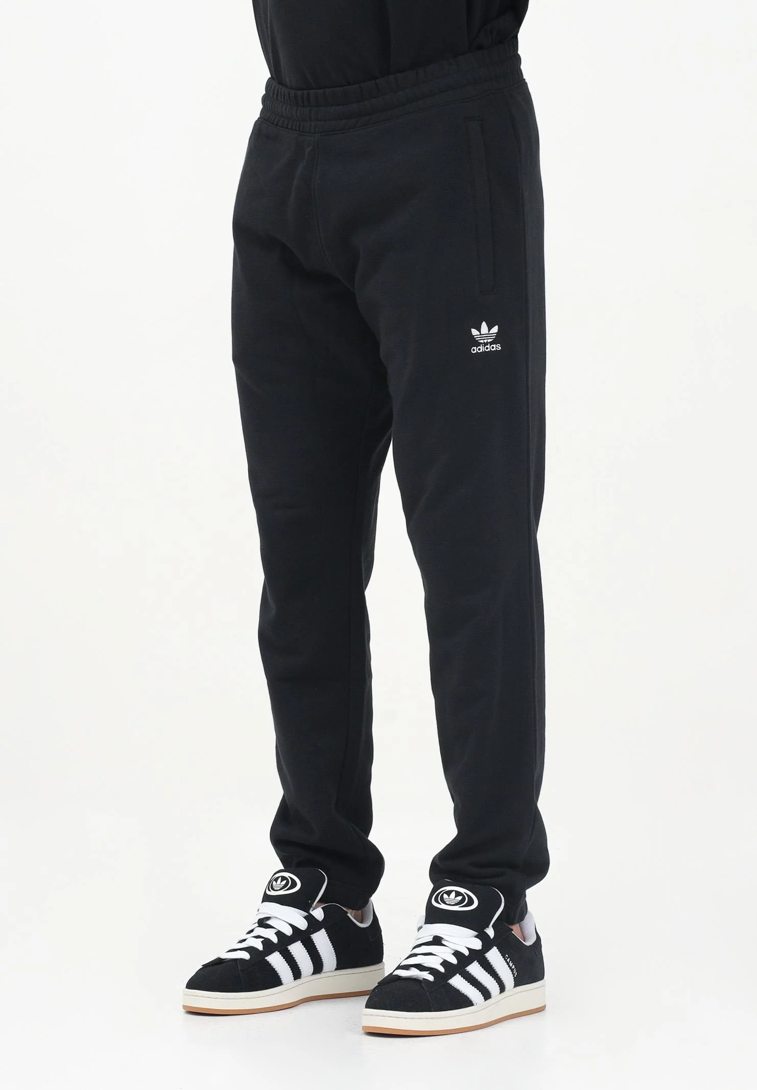 ADIDAS ORIGINALS Men's Essentials French Terry Trefoil Track Pants Black