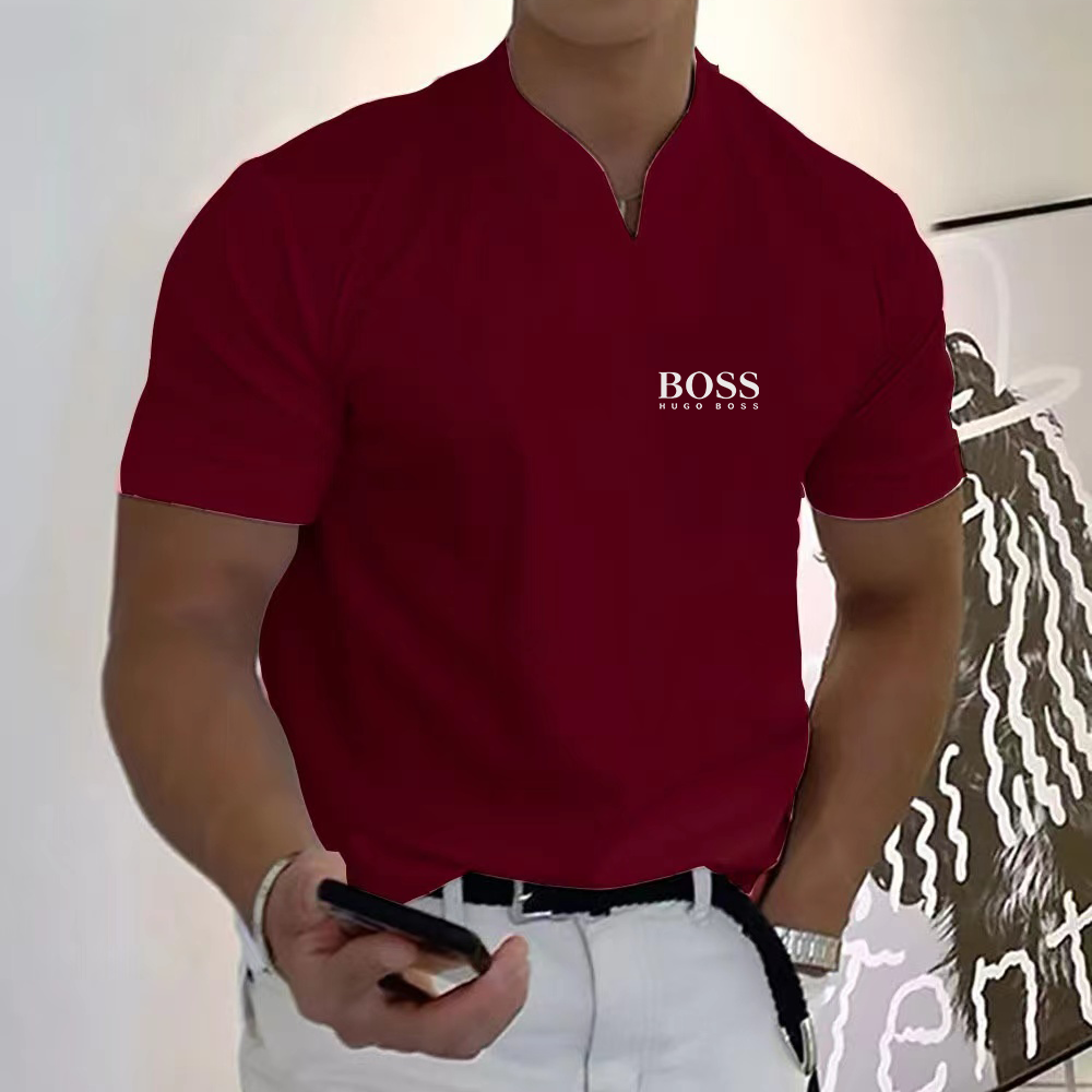 Men's casual short-sleeved handsome top