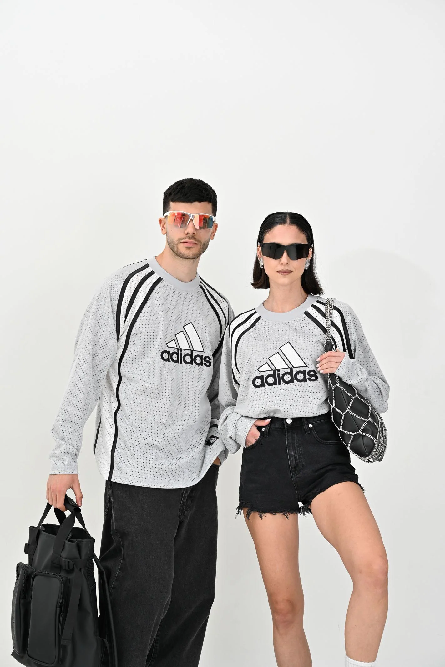 ADIDAS ORIGINALS Warm-Up Long Sleeve T-Shirt Grey for Men