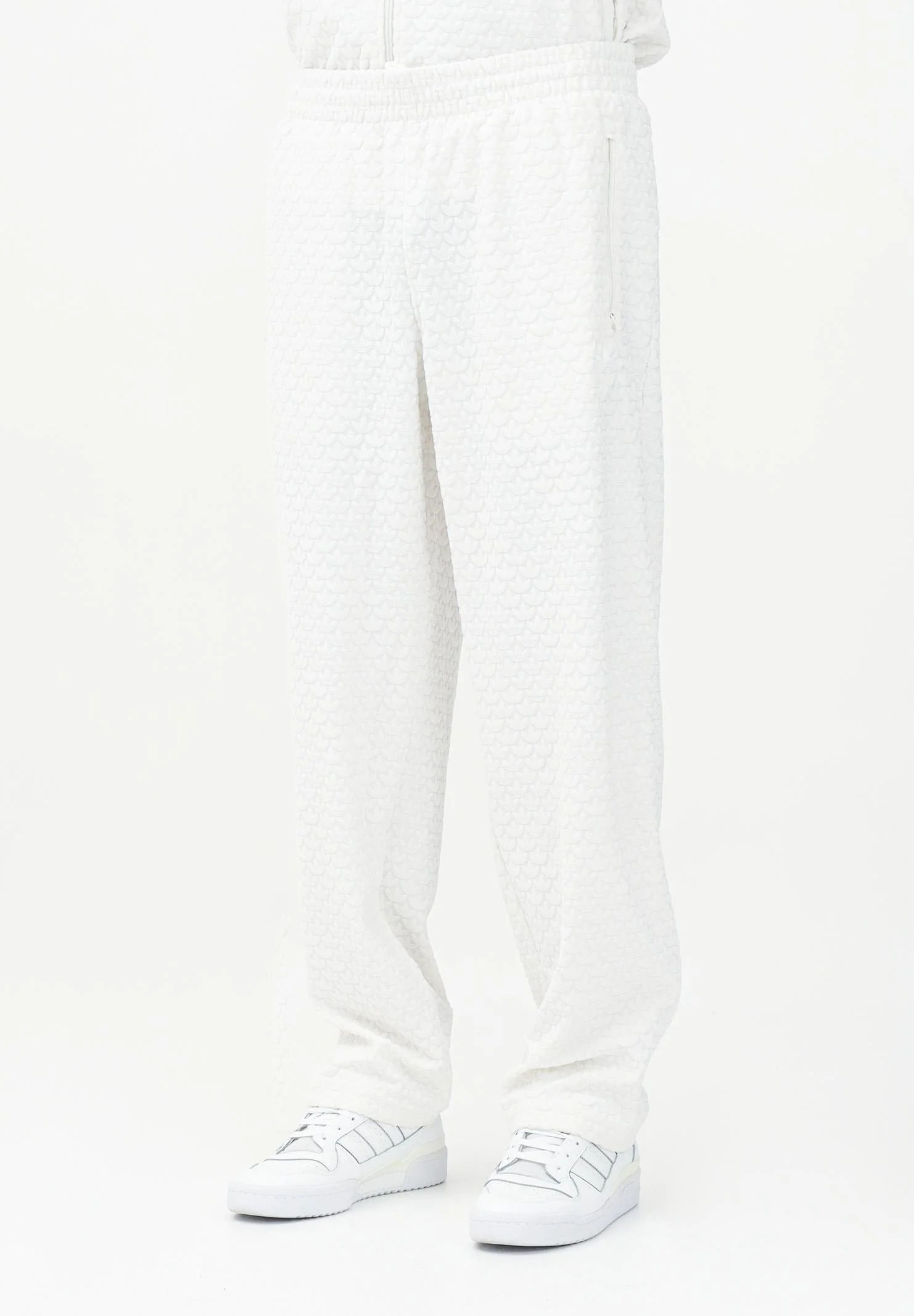 Men's White Monogram Track Pants
