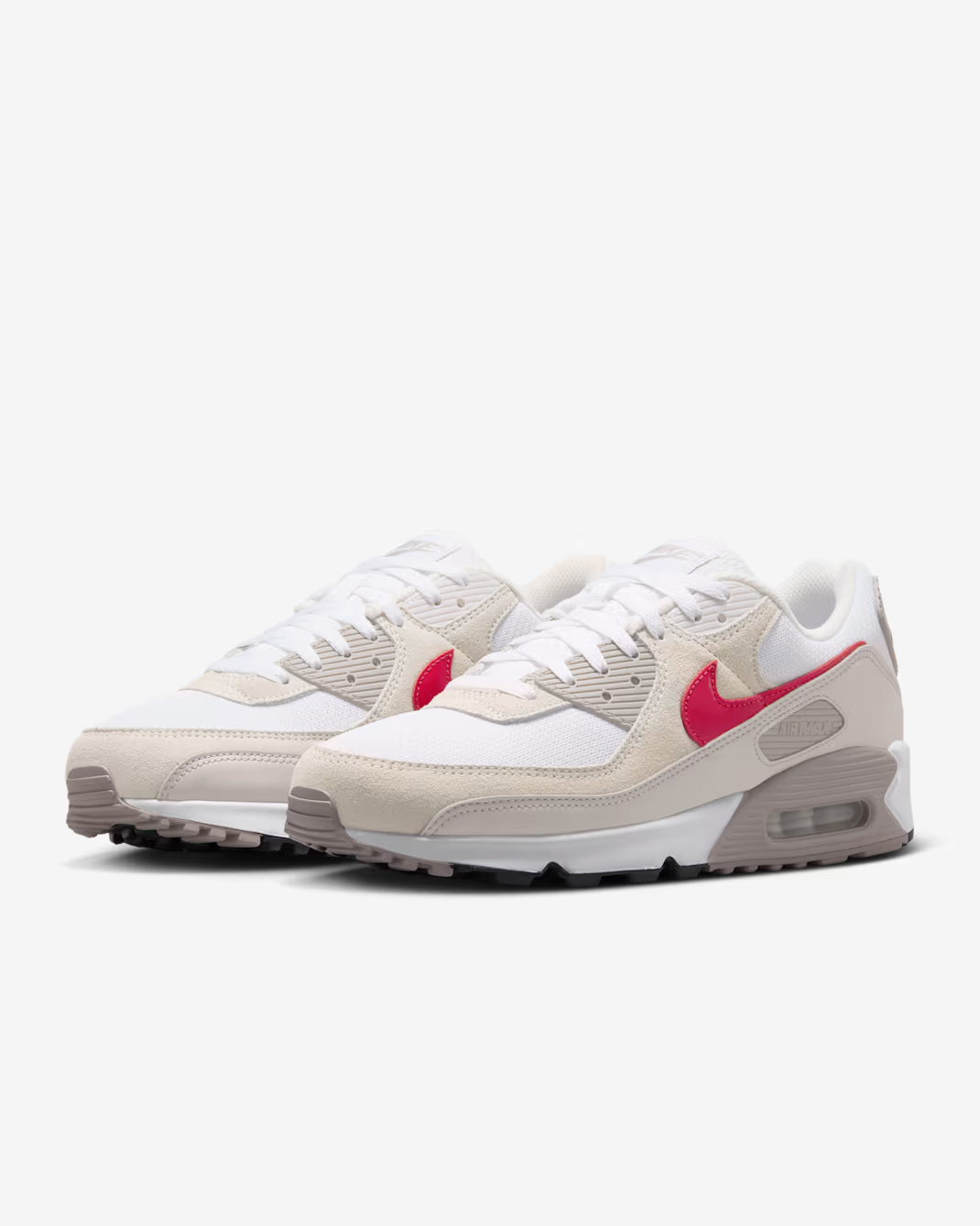 Unisex White Red Sneakers - Nike Air Max 90