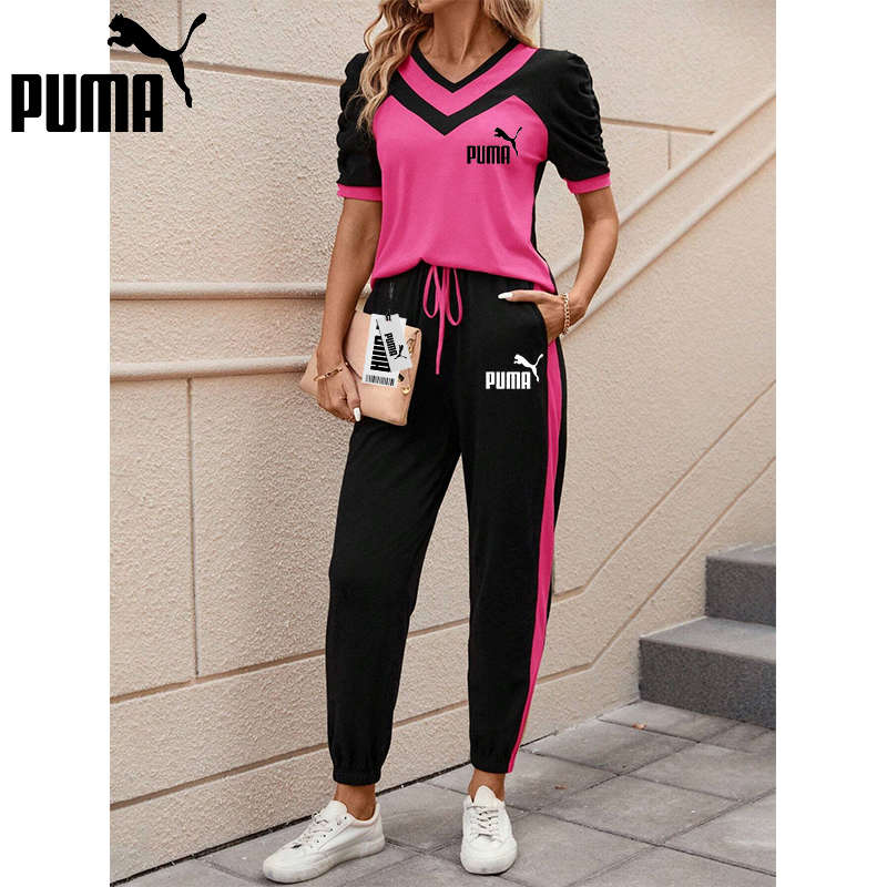 2025 nowy damski garnitur z krótkim rękawem i długimi spodniami