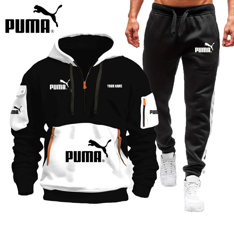 PUMA2025 nowa kurtka jesienno-zimowa + spodnie bawełniane, wygodne i ciepłe