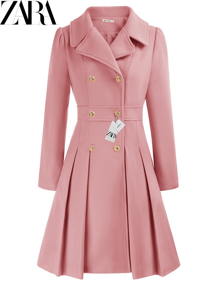 Trenci de dama palton dublu cu clape deschise ​