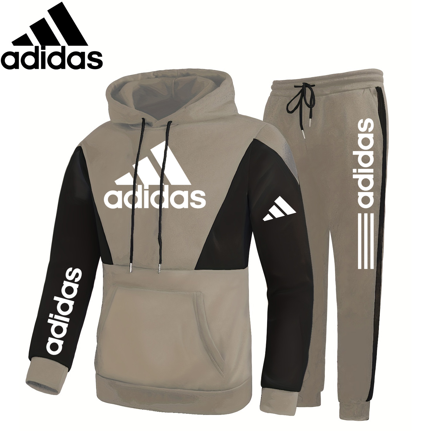 Lekka bawełniana bluza z kapturem i spodnie adidas