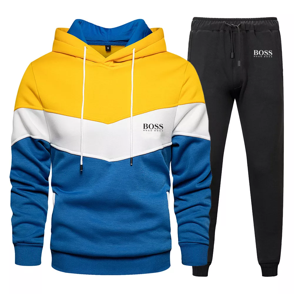 Casual Men's 2 Piece Tracksuit Sets Sweatershirt Hoodies + Pants