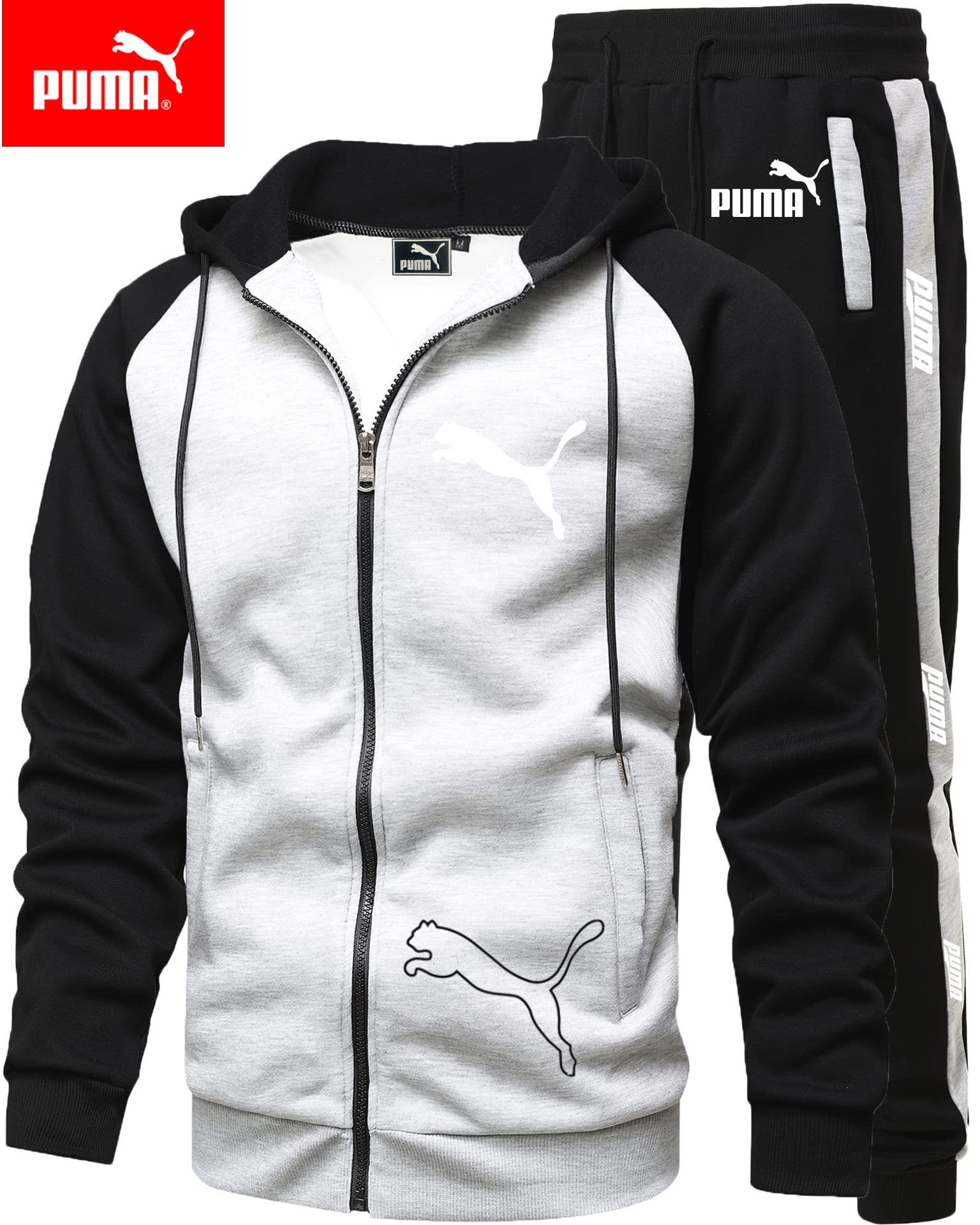 Puma-Nowe modne koszule sportowe męskie i casualowe garnitury sportowe w kolorach wiosennych i jesiennych