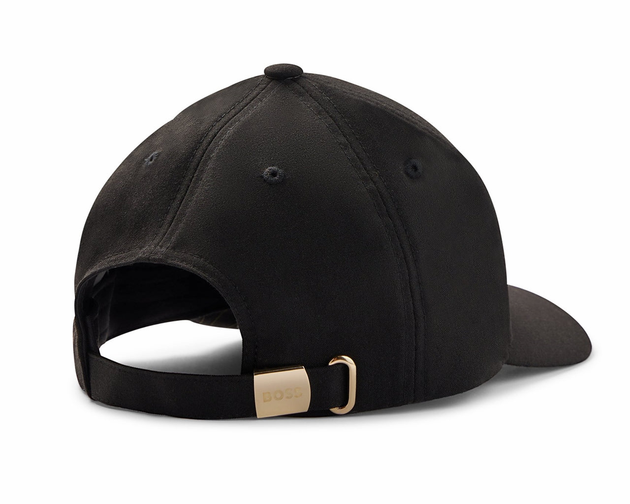 50476265 Gold Bold Curved Logo Cap Black