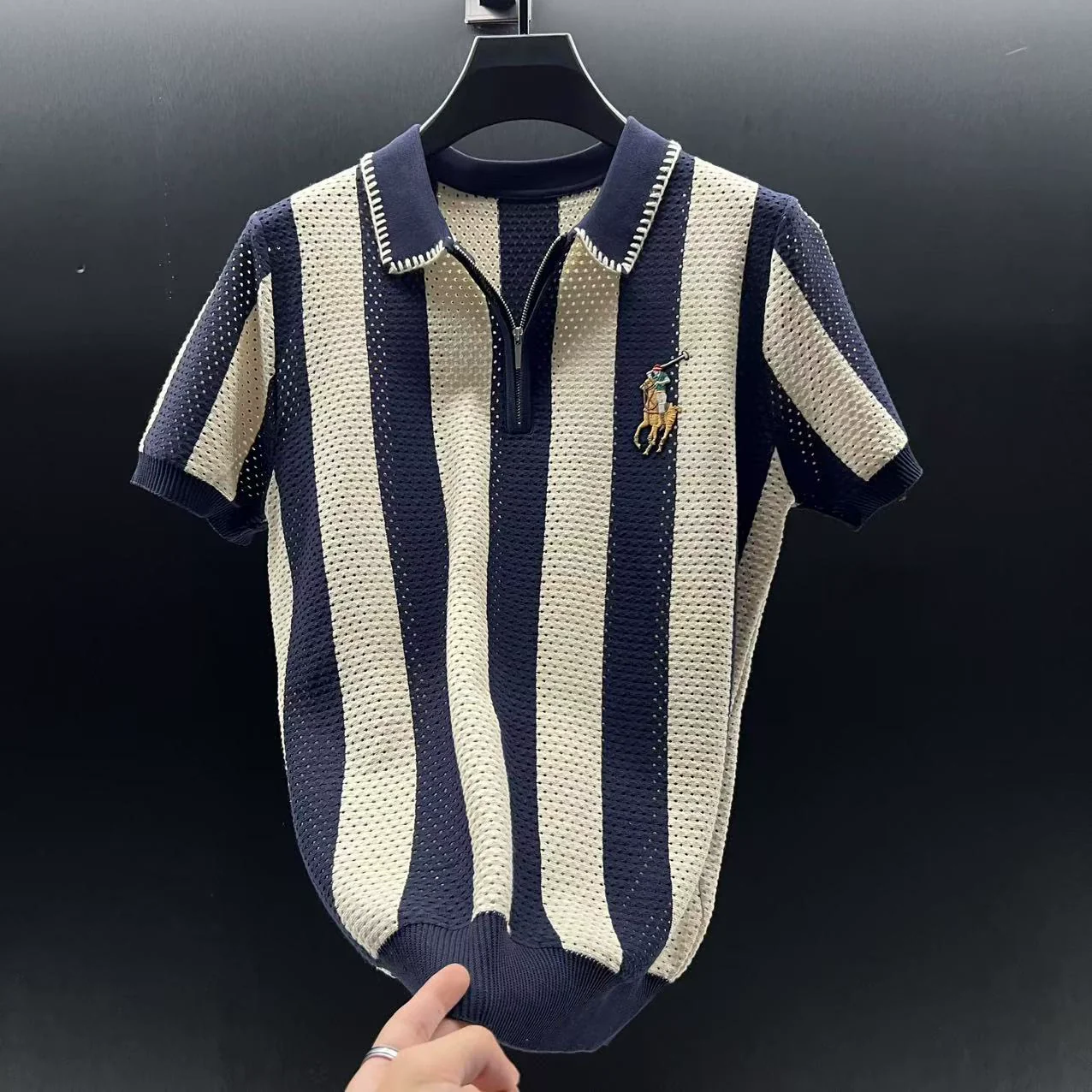 Ralph Lauren™ Luxury Half-Zip Polo Shirt – Modern Fit, Short Sleeve