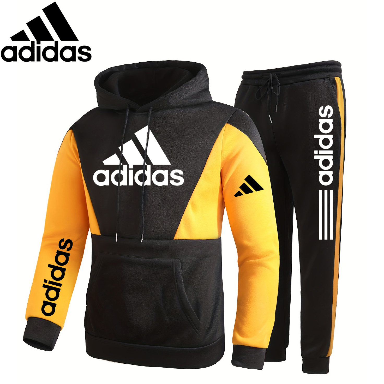 Lekka bawełniana bluza z kapturem i spodnie adidas
