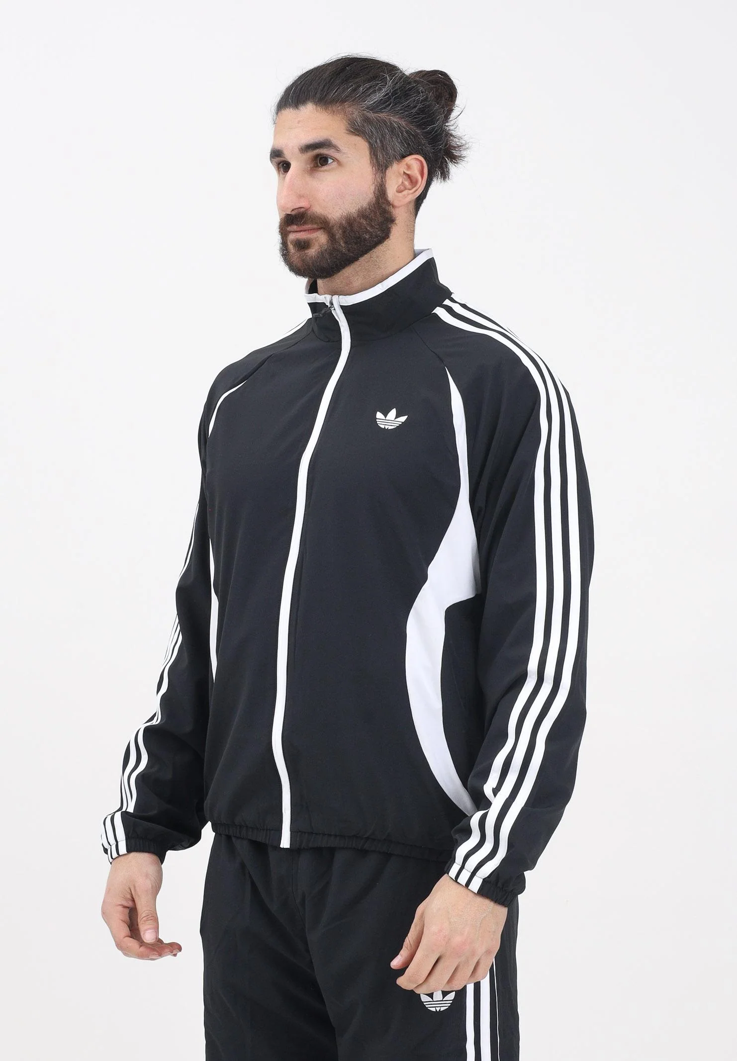 ADIDAS ORIGINALS Adicolor Teamgeist zip sweatshirt in black for men