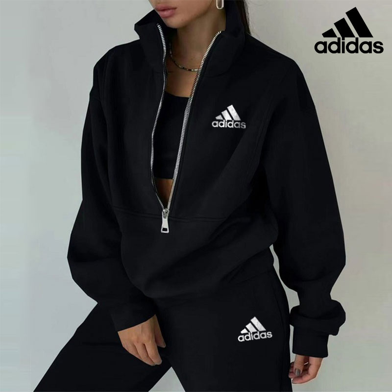 Set de ropa deportiva para mujeres 2025 con estilo juvenil, cotidiano y simple (chaqueta + pantalones)