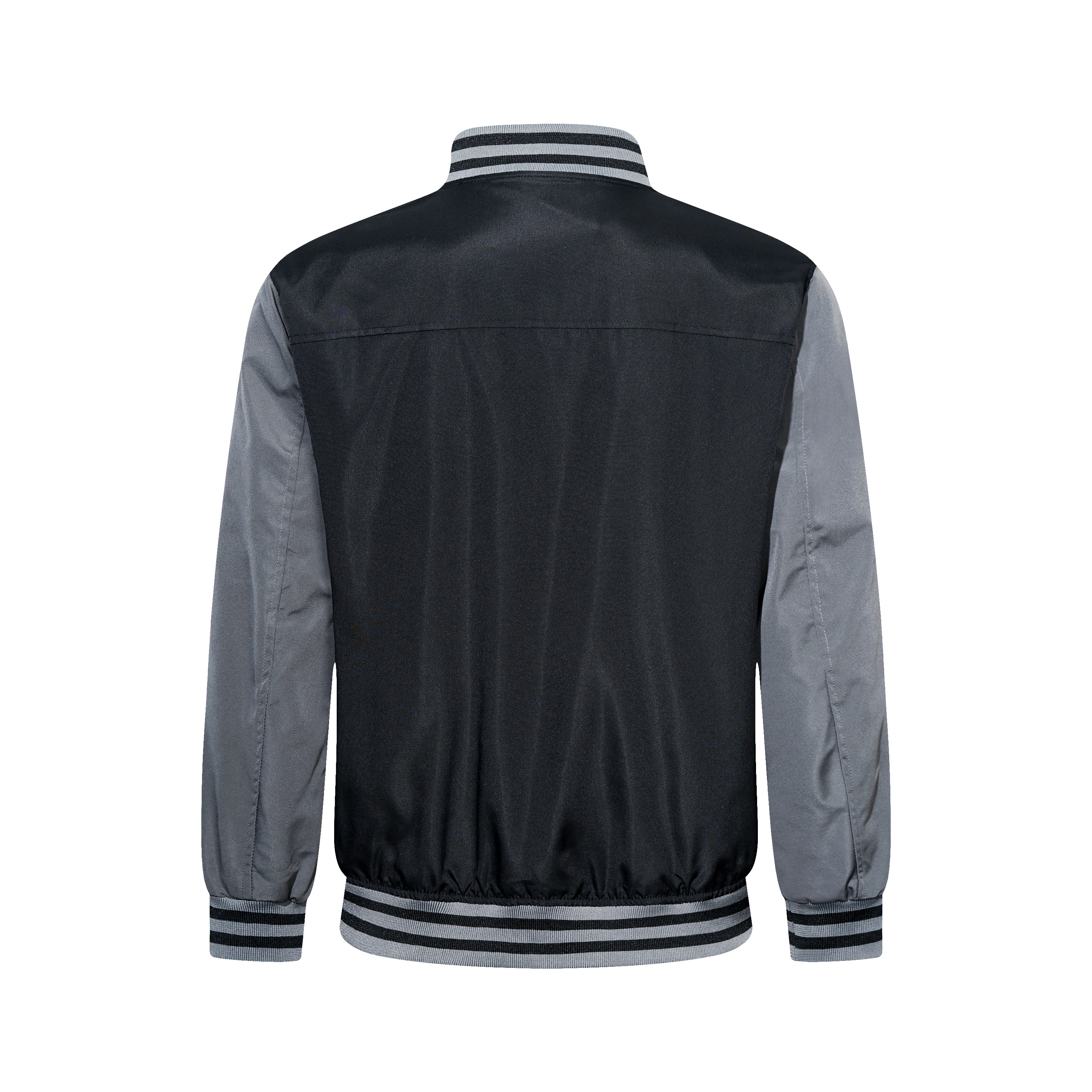 Men's Grey Casual Baseball Jacket
