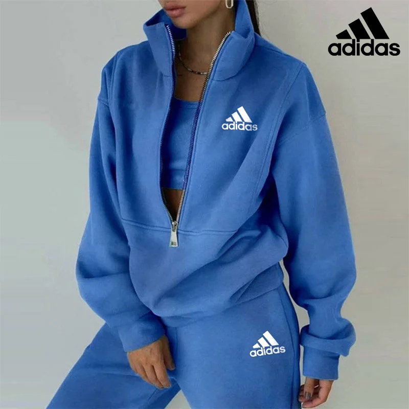 Set de ropa deportiva para mujeres 2025 con estilo juvenil, cotidiano y simple (chaqueta + pantalones)