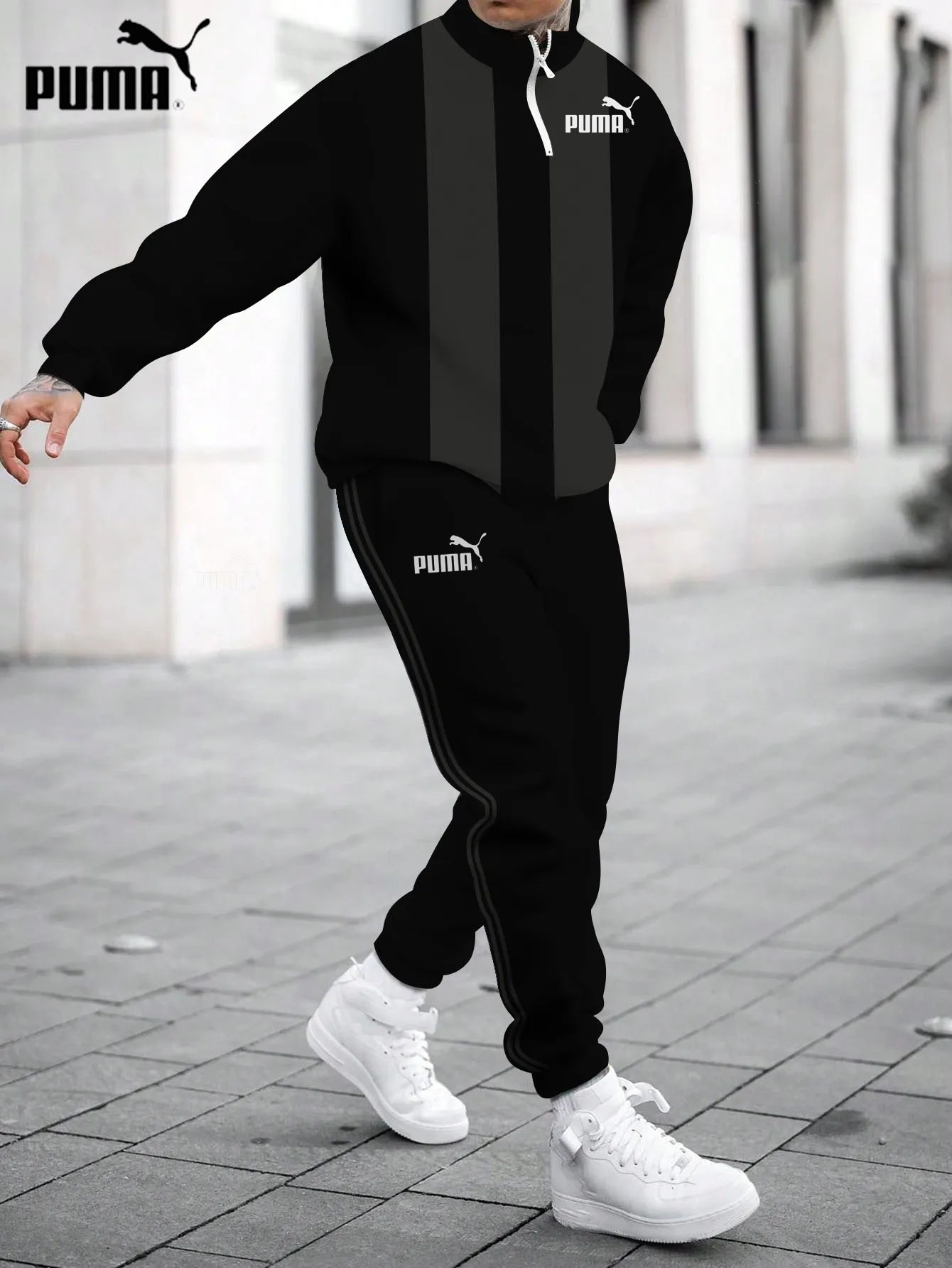 PUMA 2025 - nowa, modna kurtka i spodnie na jesień, wygodne i ciepłe (oferta ograniczona czasowo - kup jeden, a drugi dostaniesz gratis)