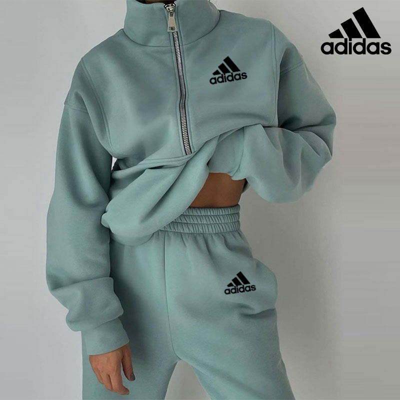 Set de ropa deportiva para mujeres 2025 con estilo juvenil, cotidiano y simple (chaqueta + pantalones)