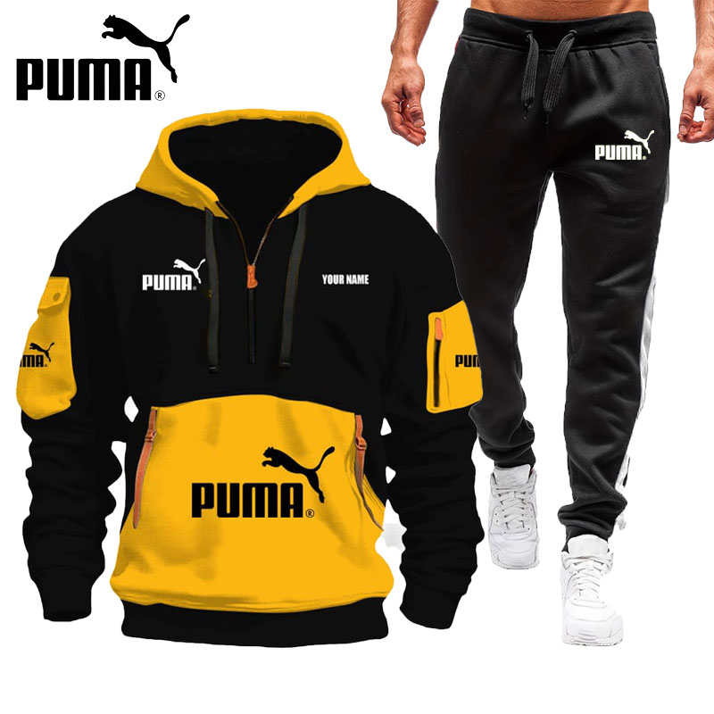 PUMA2025 nowa kurtka jesienno-zimowa + spodnie bawełniane, wygodne i ciepłe