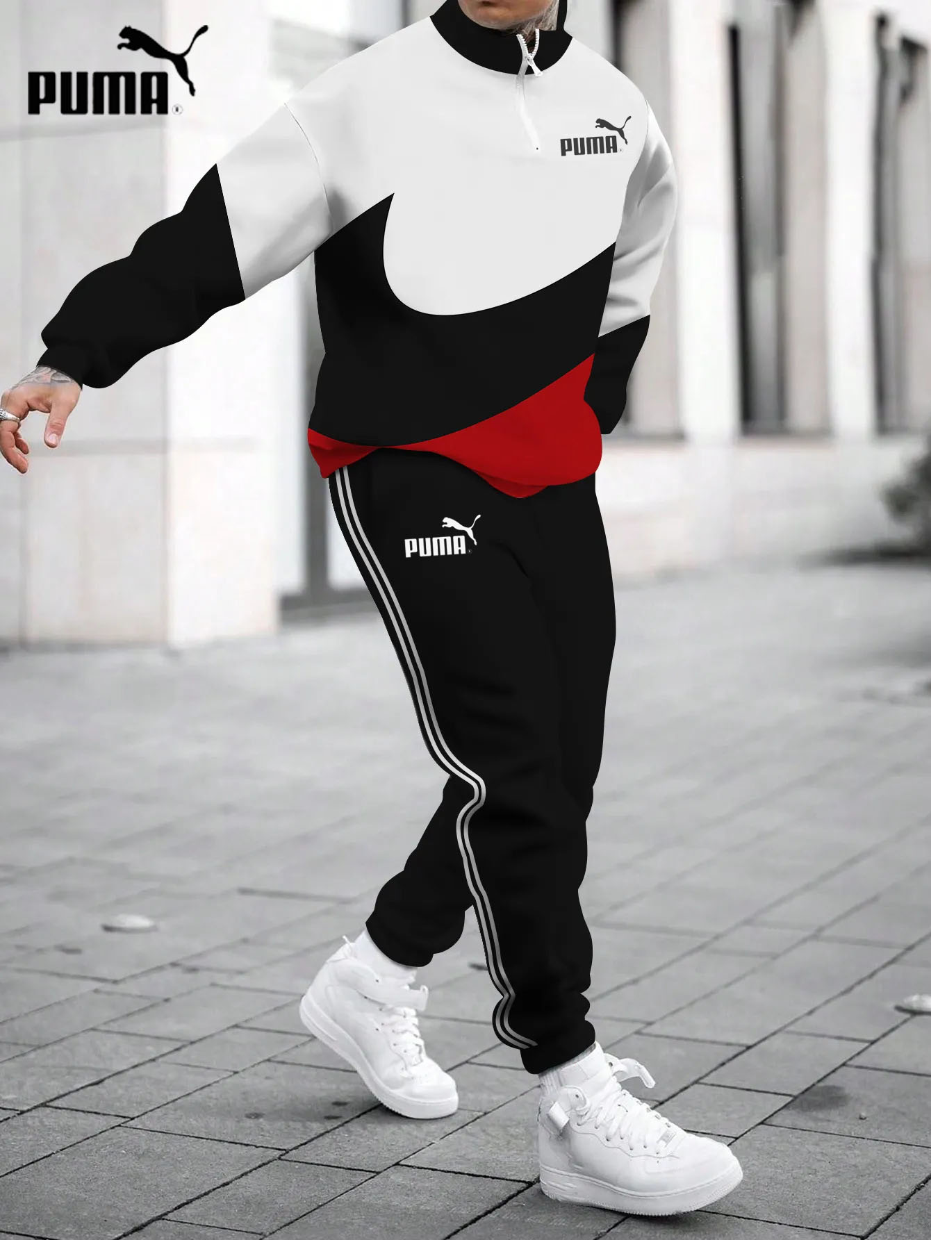 PUMA 2025 - nowa, modna kurtka i spodnie na jesień, wygodne i ciepłe (oferta ograniczona czasowo - kup jeden, a drugi dostaniesz gratis)