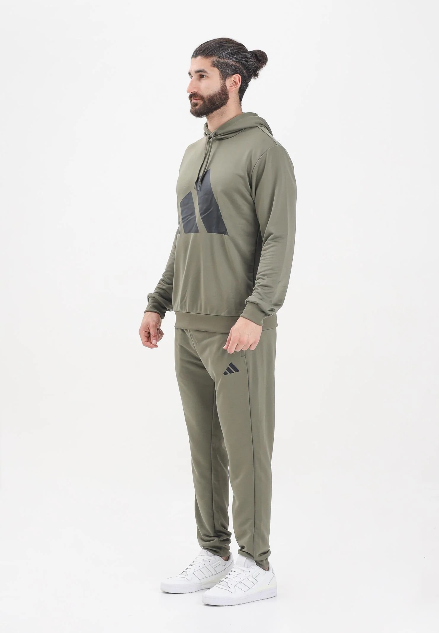 ADIDAS PERFORMANCE Men's BIG LOGO FRENCH TERRY Tracksuit Green Camouflage