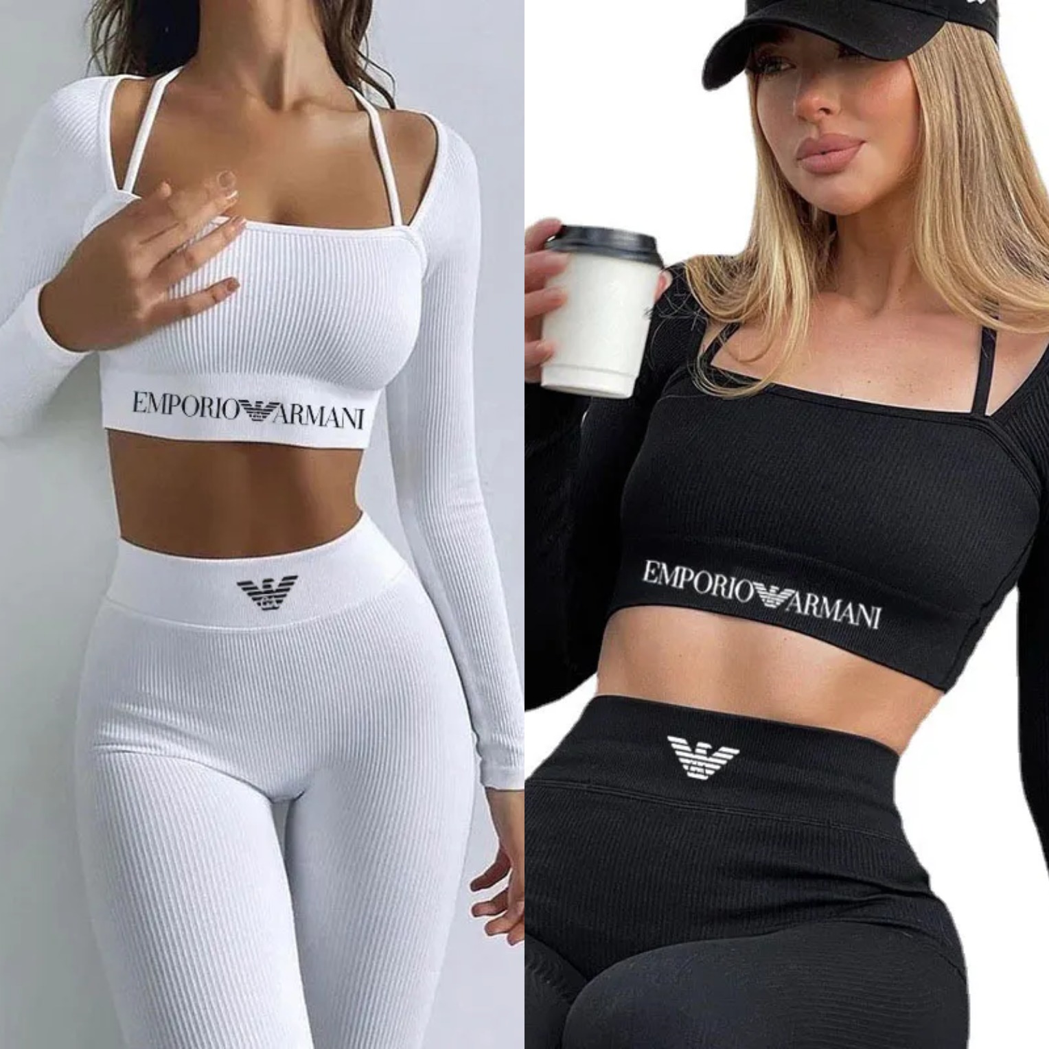 Armani nowa damska dzianinowa odzież sportowa