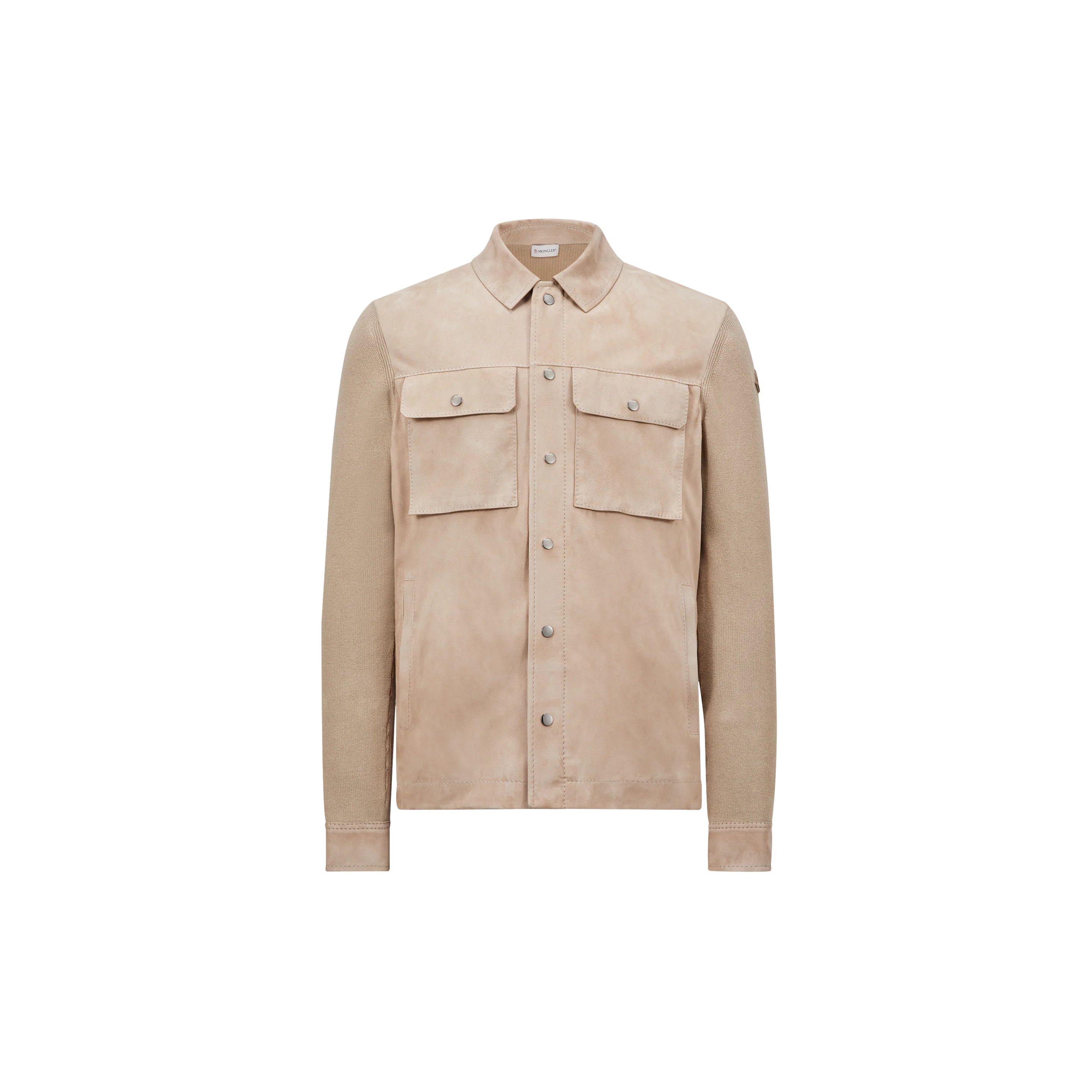 Knit Hybrid Jacket in Beige