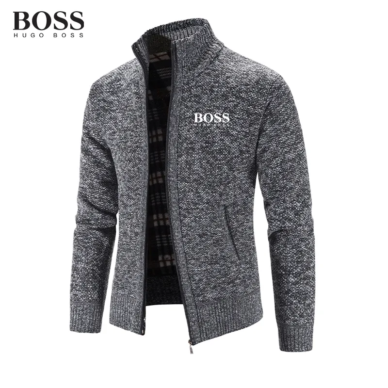 Men Band Collar External Trench Coat