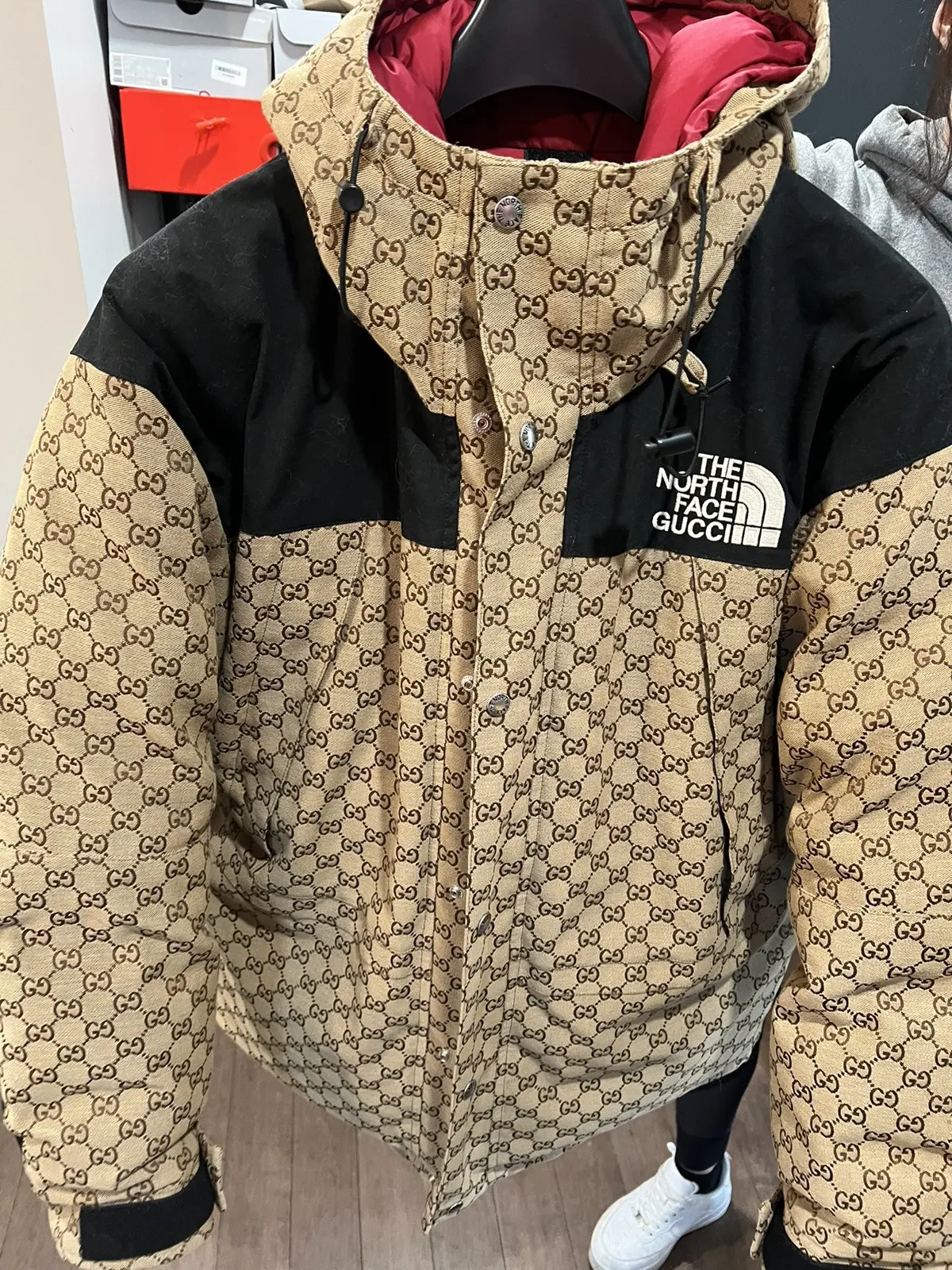 Gucci x The North Face Down Jacket 'Beige/Ebony/Black' | Multi-Color