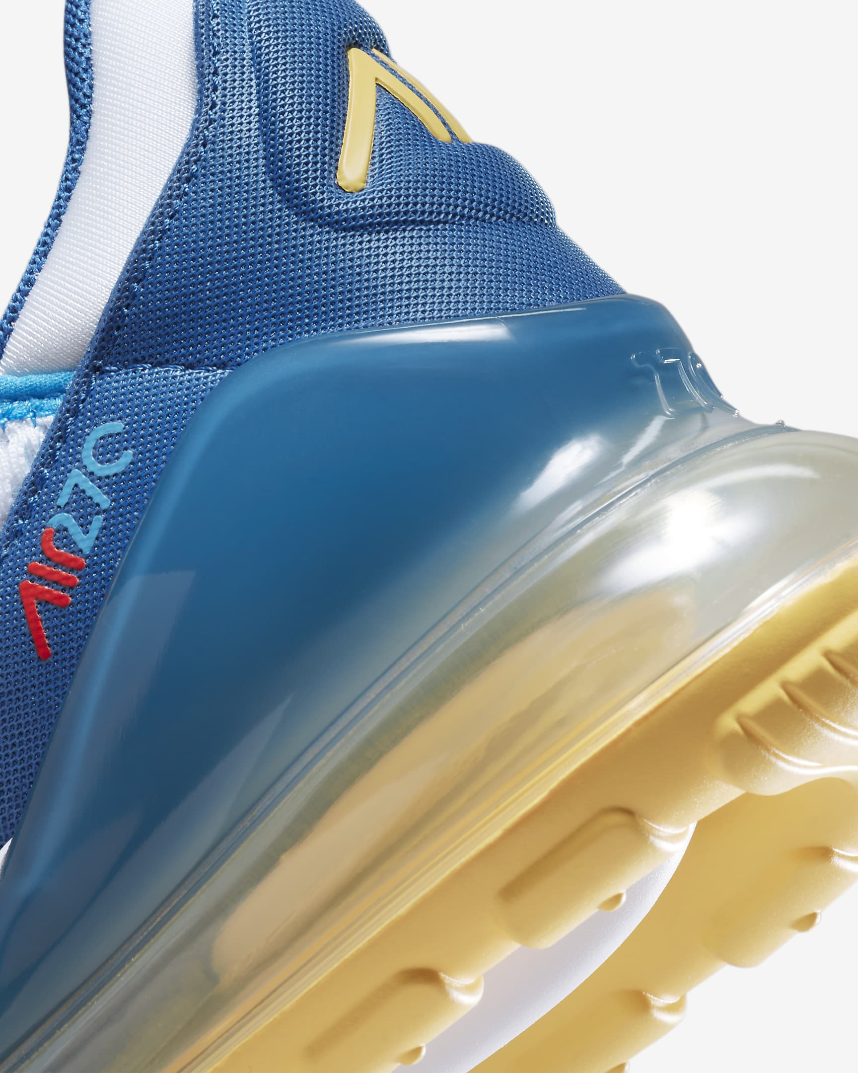 Industrial Blue White Orange Shoes