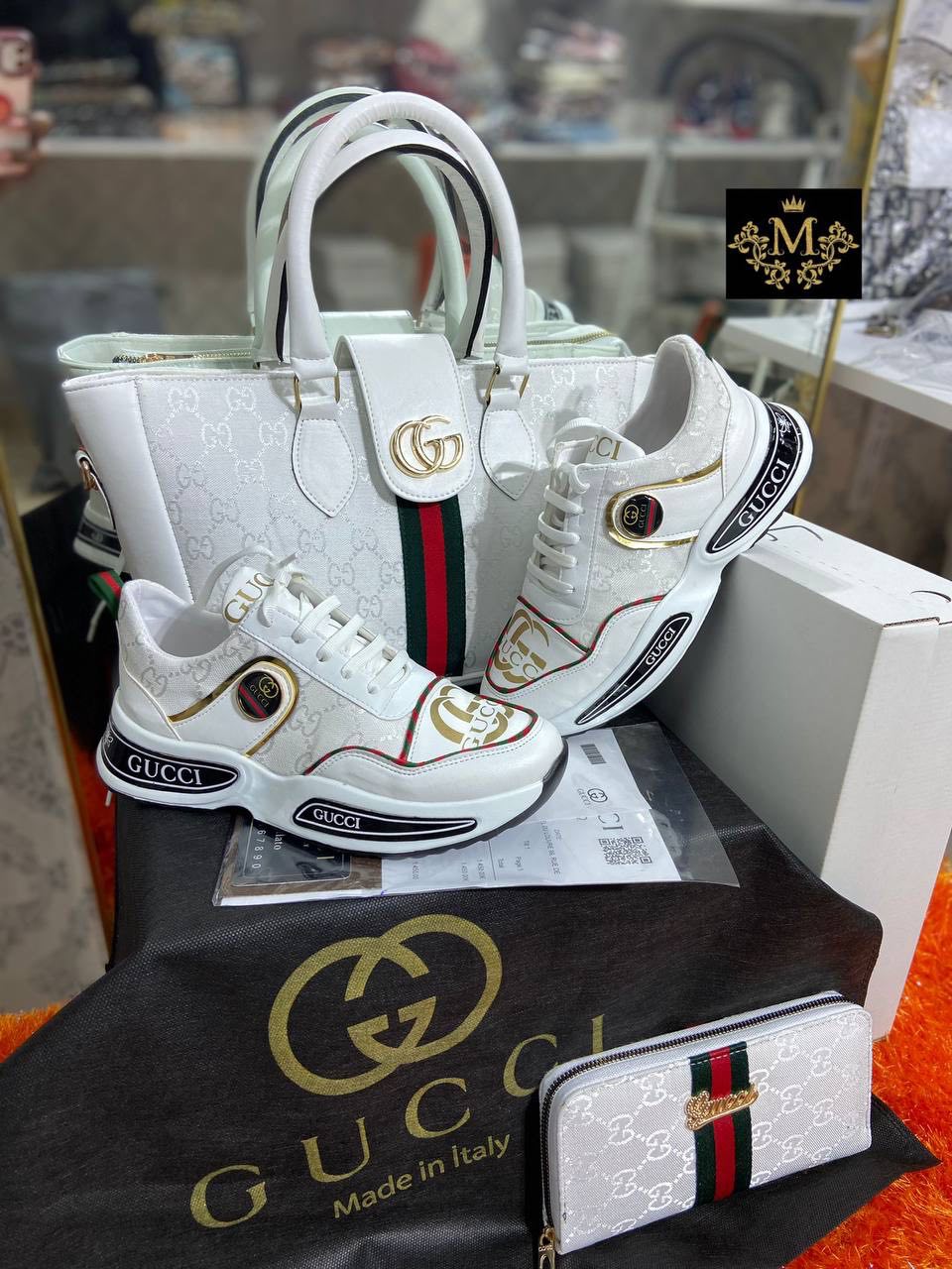 Women's Fashion Handbag，Wallet & Sneakers