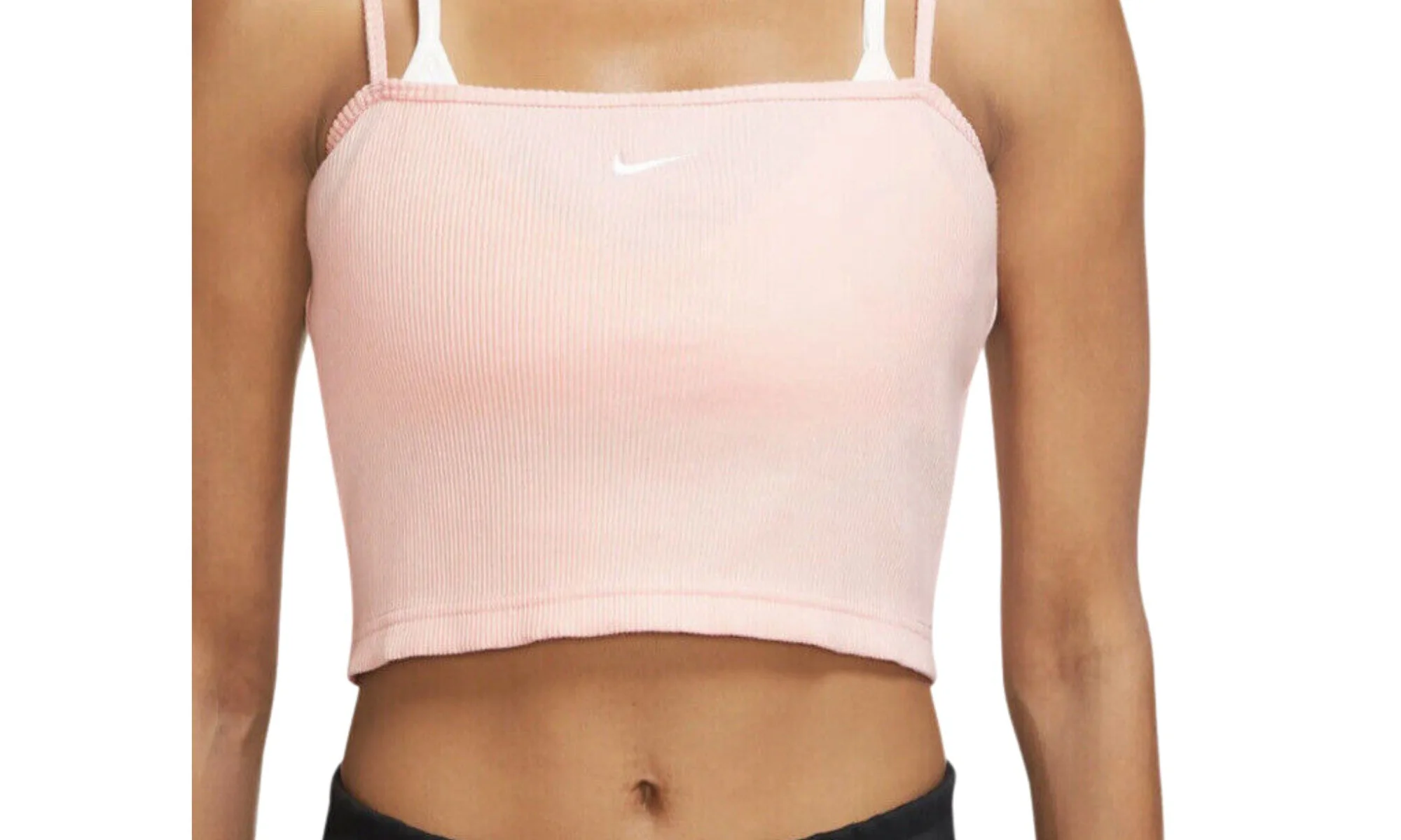 Sportswear Essential Ribbed Crop Pink Tank WMNS 