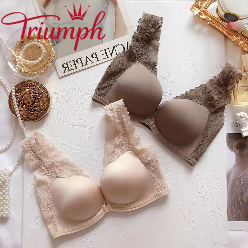 Biustonosz push-up  bez fiszbin, zapinany z przodu na guziki