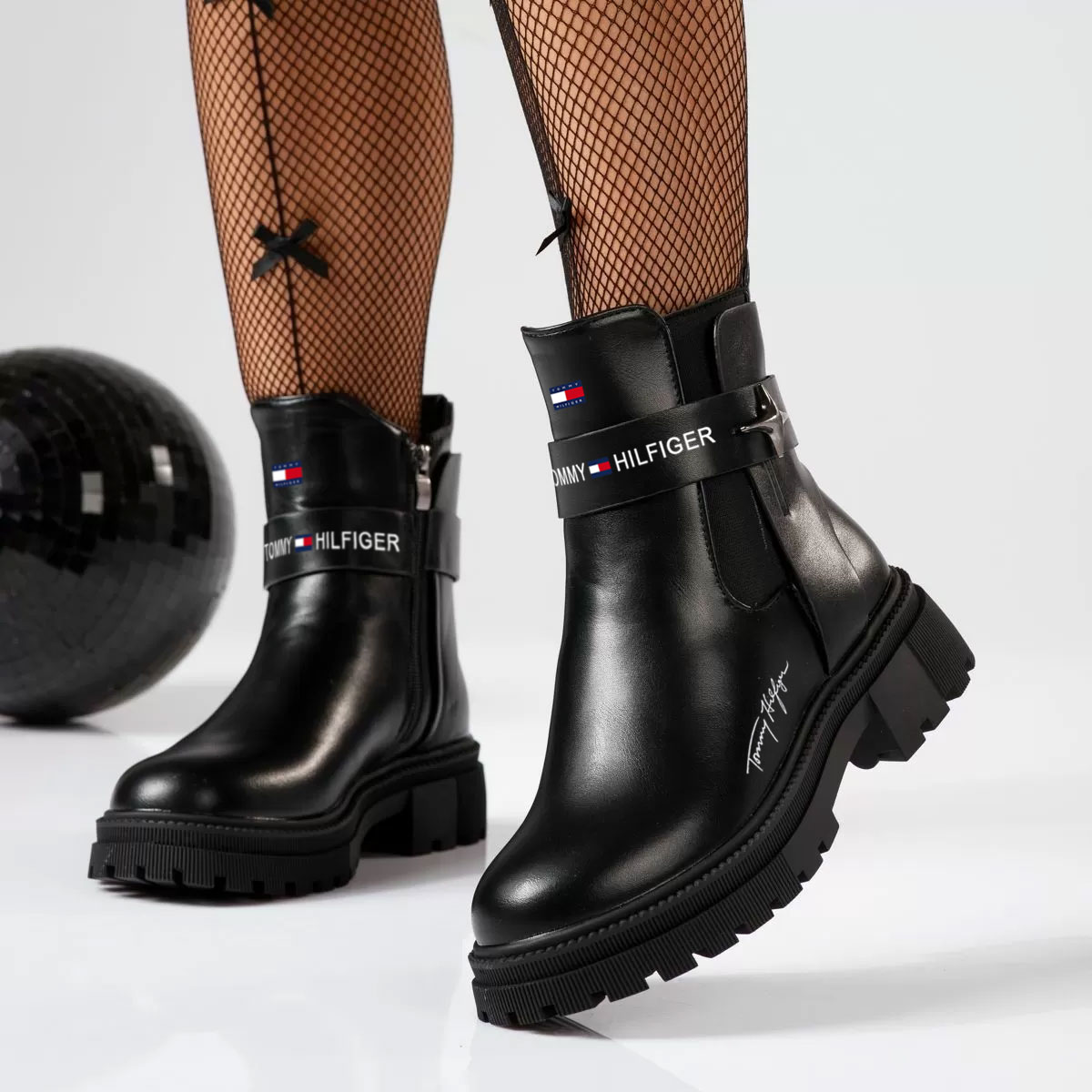 2023 Zimowe wodoodporne buty damskie ze skóry i aksamitu