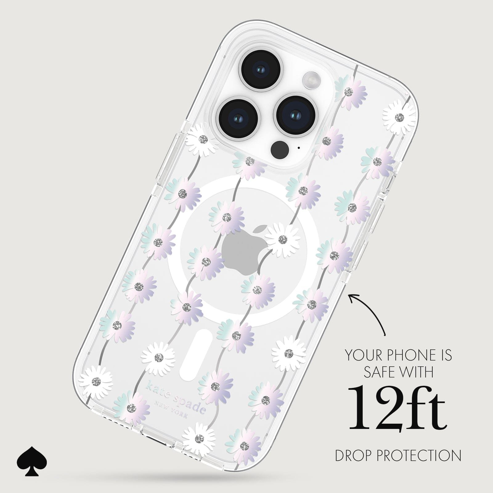 kate spade new york Tough Daisy Chain Iridescent MagSafe – iP 15 Pro