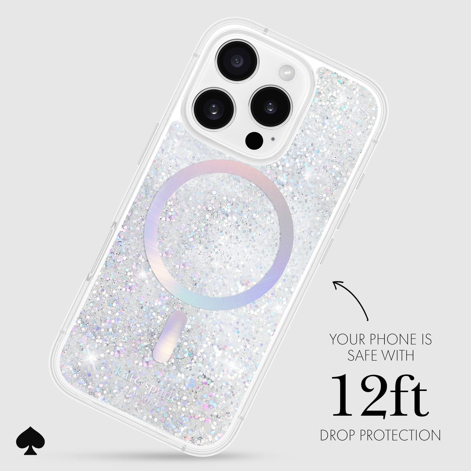 kate spade new york Liquid Glitter Opal Iridescent MagSafe – iP 16 Pro