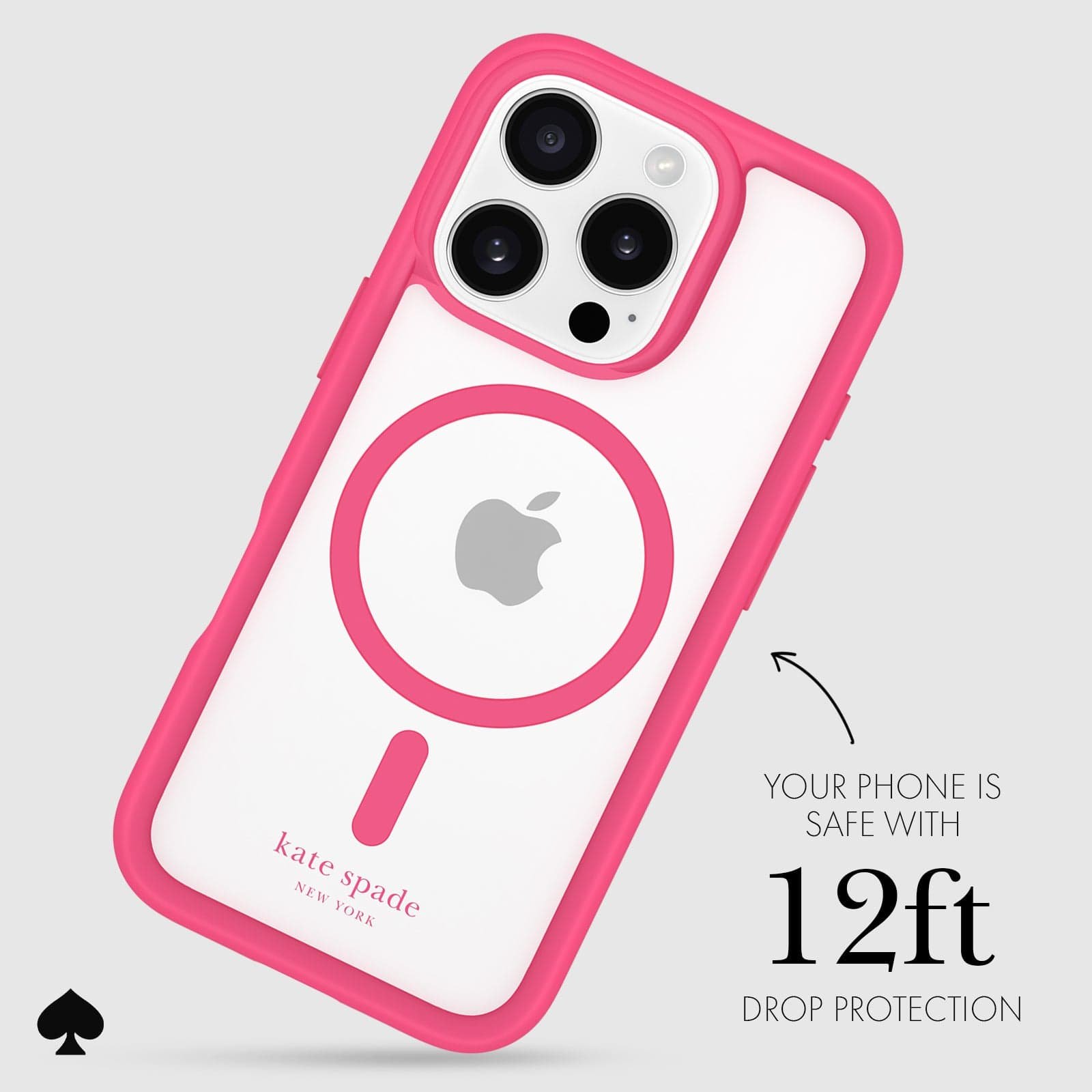 kate spade new york Ultra Protective Pom Pom Pink MagSafe – iP 16 Pro