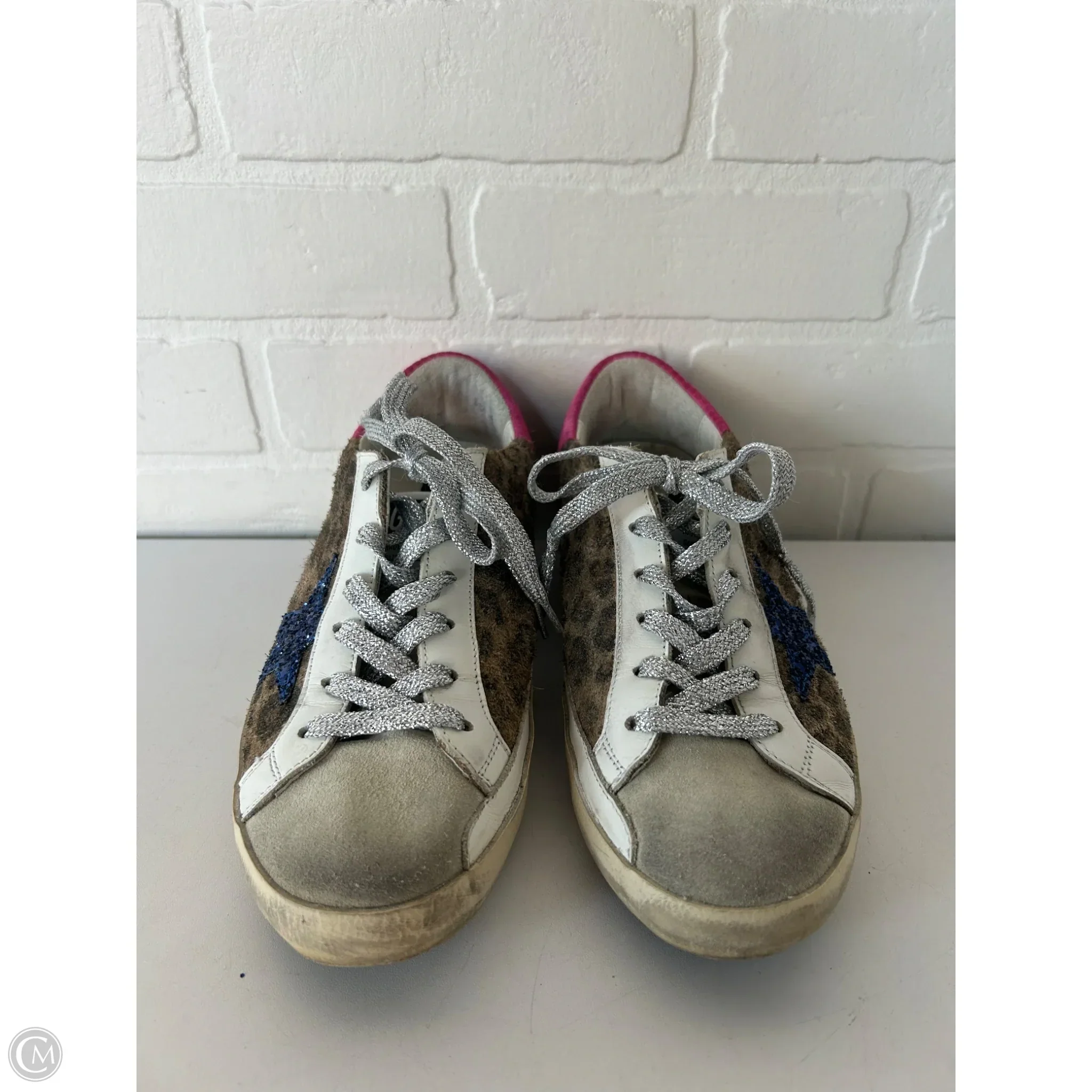 Shoes Luxury Designer By Golden Goose In Animal Print, Size: 7.5