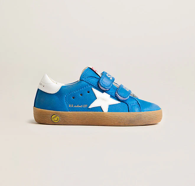 Golden Goose Bluette White Velcro Sneaker